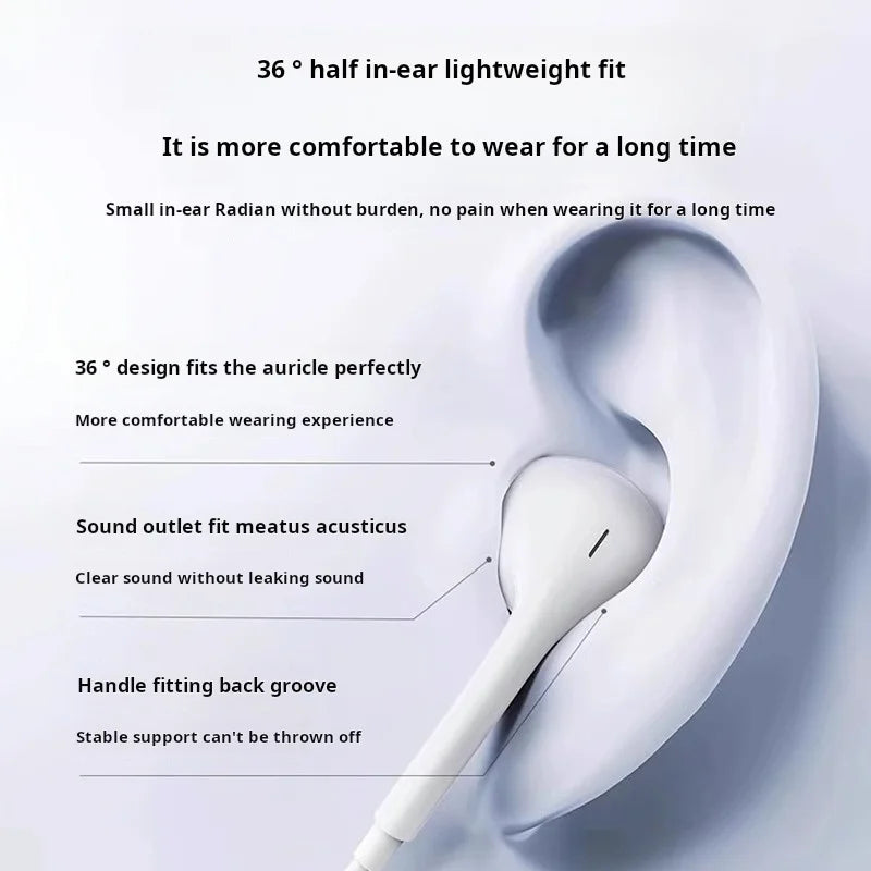 Wired In-Ear Earphones For iPhone And USB-C Devices