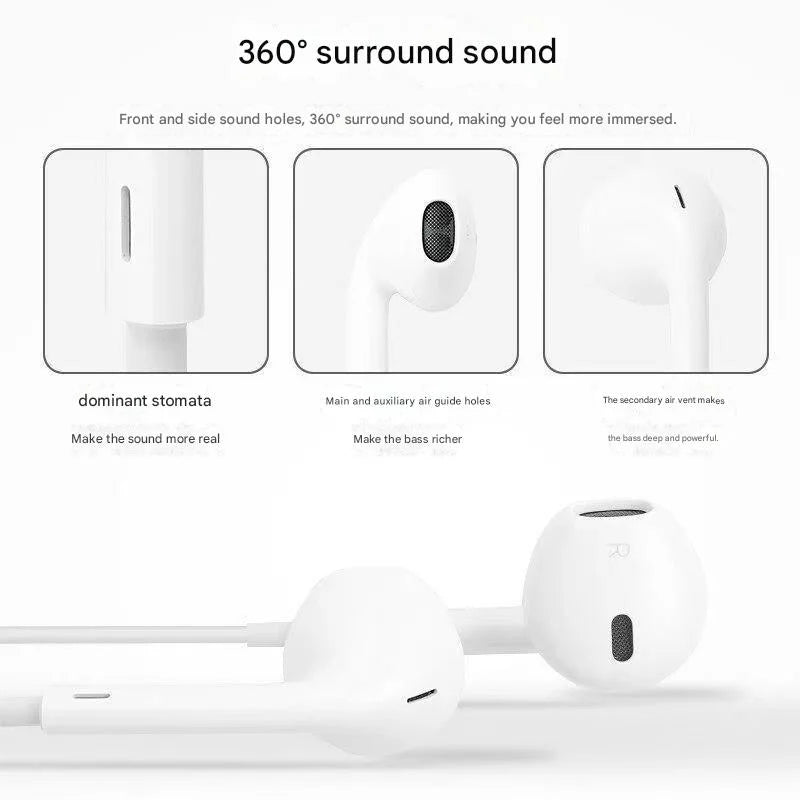 Wired In-Ear Earphones For iPhone And USB-C Devices