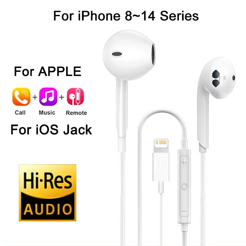 For iphone 7-14 Color Wired In-Ear Earphones For iPhone And USB-C Devices